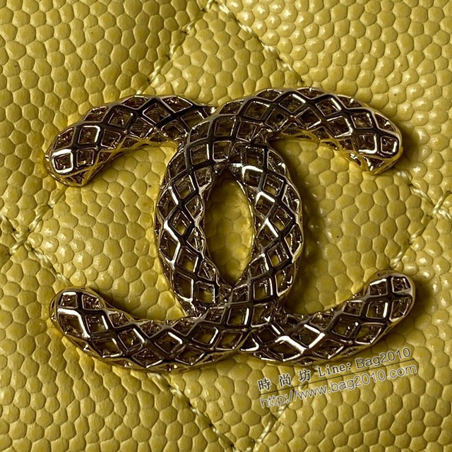 Chanel專櫃新款23s鏤空woc鏈條包 AP3180 香奈兒荔枝皮發財包小斜挎女包 djc5237